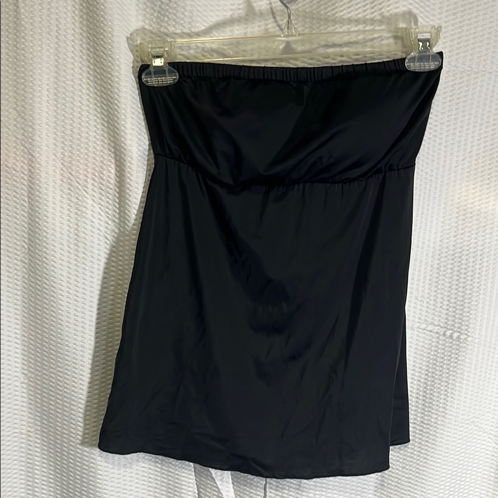 Chic Black Swim Coverup with Bandeau Design